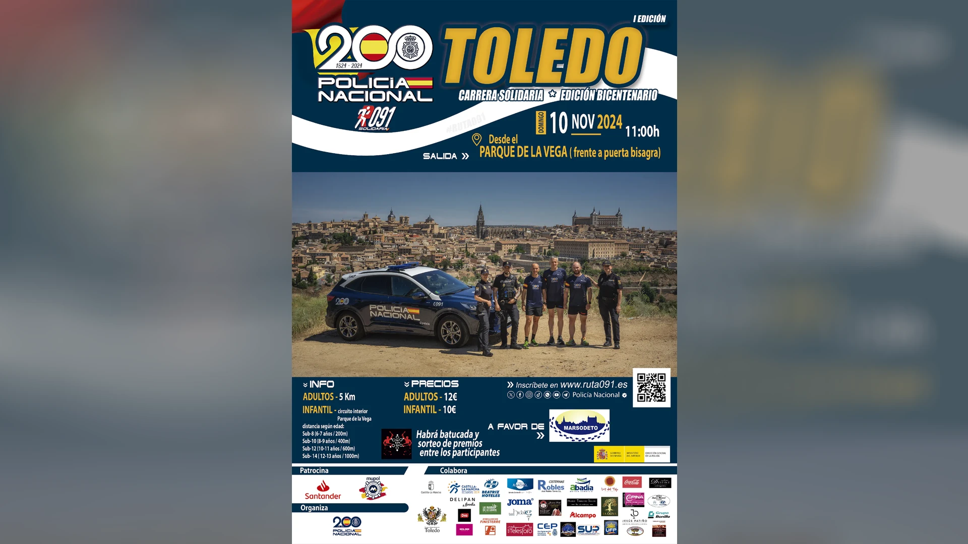 Toledo será escenario de la Carrera Ruta 091 en beneficio de Marsodeto el 10 de noviembre | Europapress