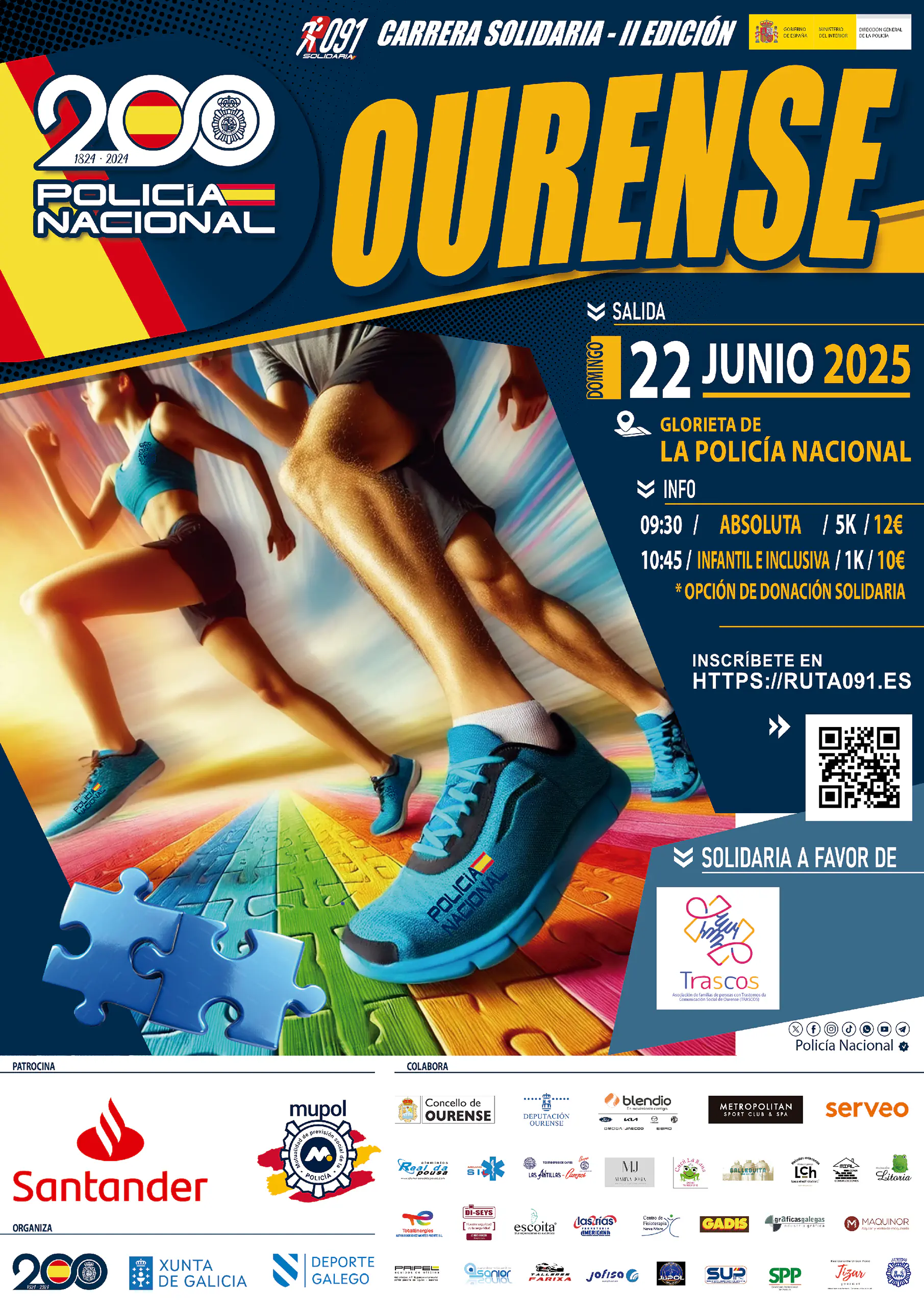 Carrera Solidaria Ruta 091 Ourense 2025